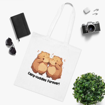 100% Cotton Canvas Tote Bag | Kawaii-Capybara-001