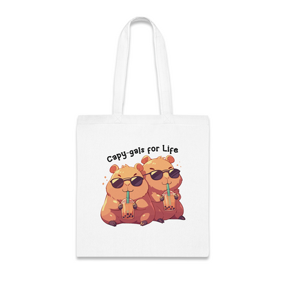 100% Cotton Canvas Tote Bag | Kawaii-Capybara-002