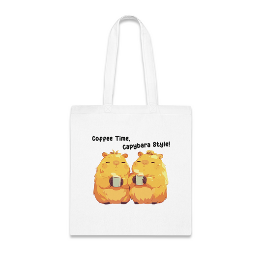 100% Cotton Canvas Tote Bag | Kawaii-Capybara-003