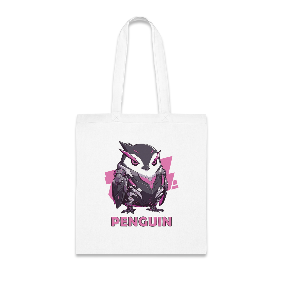 100% Cotton Canvas Tote Bag | Mascot-Penguin-001