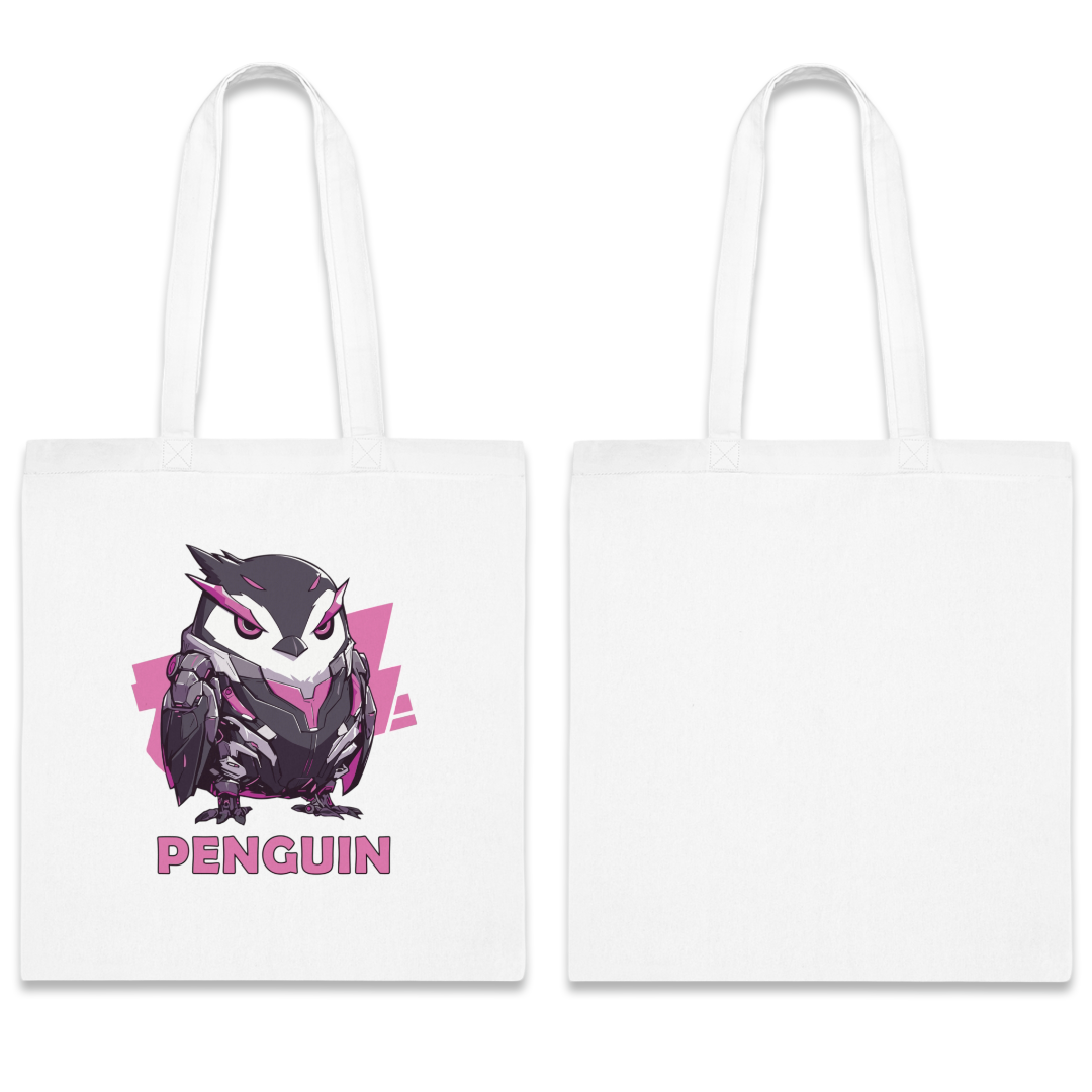 100% Cotton Canvas Tote Bag | Mascot-Penguin-001