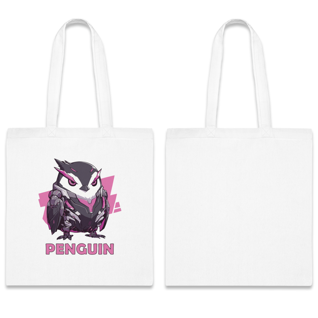 100%纯棉帆布手提袋 | Mascot-Penguin-001