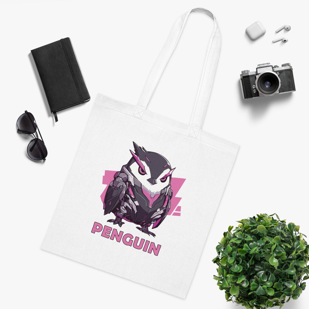 100%纯棉帆布手提袋 | Mascot-Penguin-001