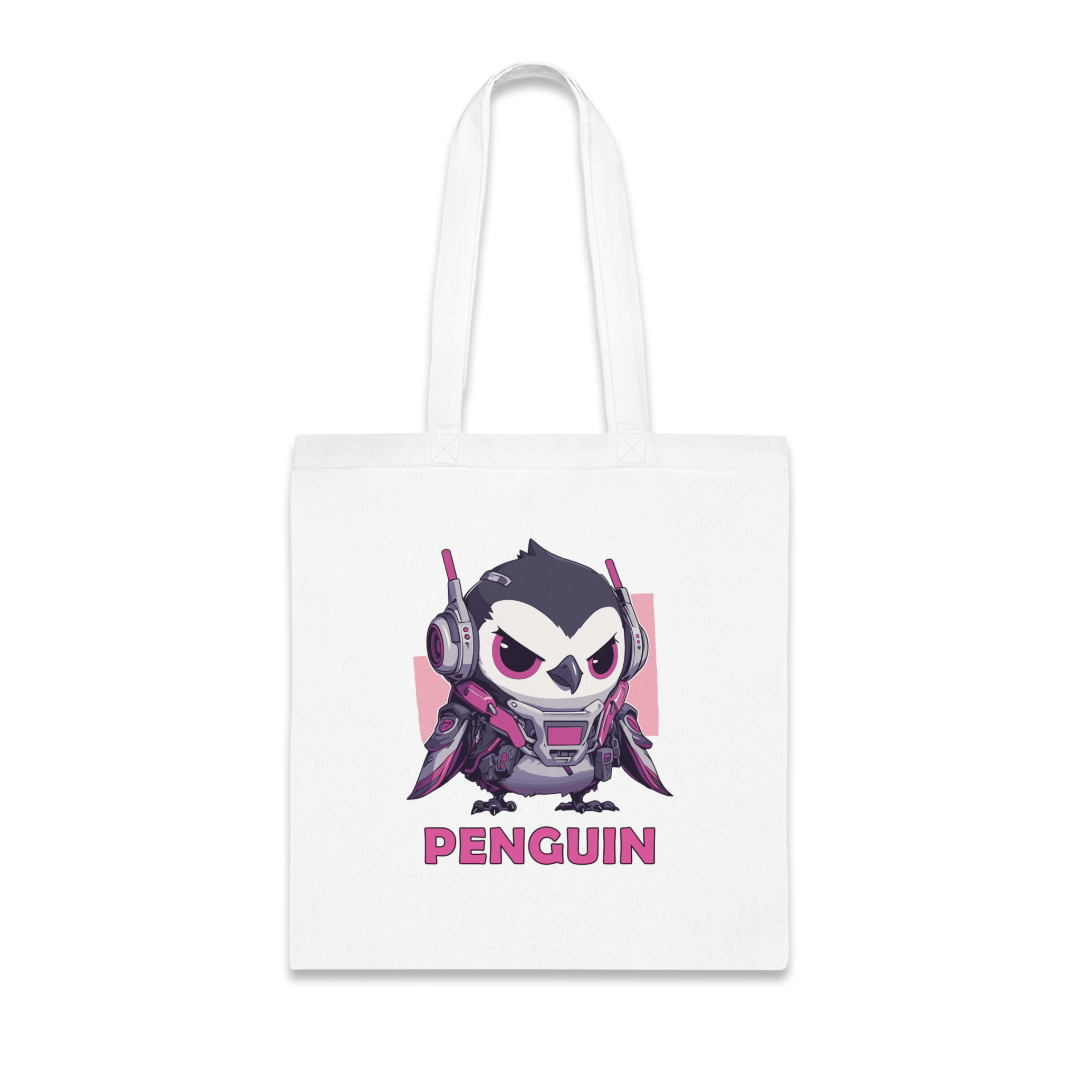 100%纯棉帆布手提袋 | Mascot-Penguin-002