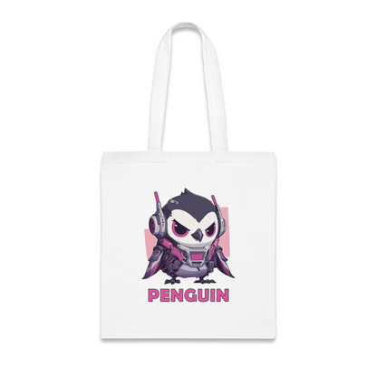 100% Cotton Canvas Tote Bag | Mascot-Penguin-002