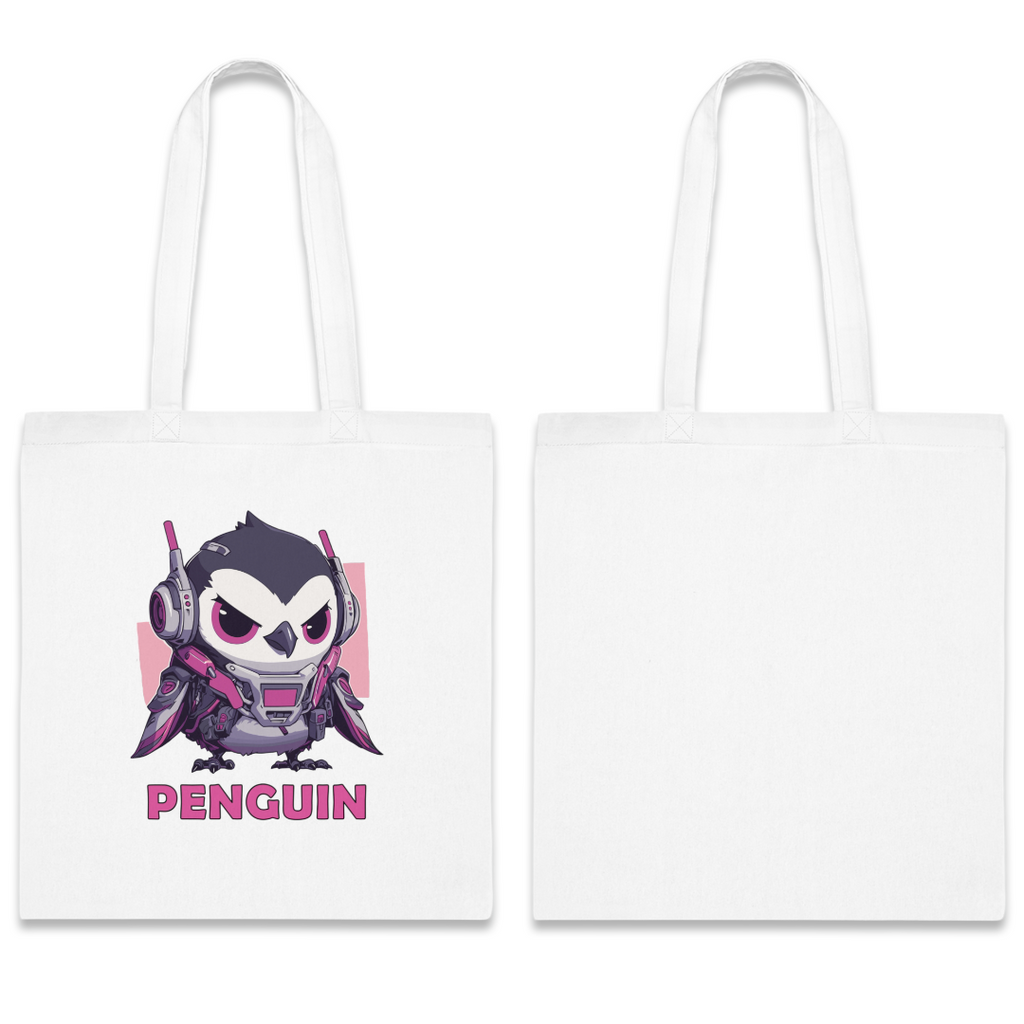 100%纯棉帆布手提袋 | Mascot-Penguin-002