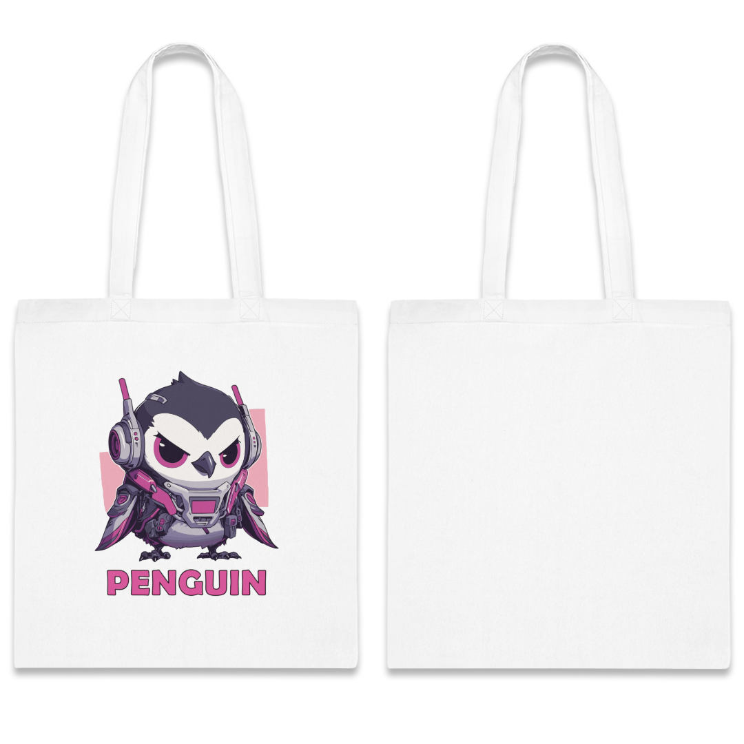 100% Cotton Canvas Tote Bag | Mascot-Penguin-002