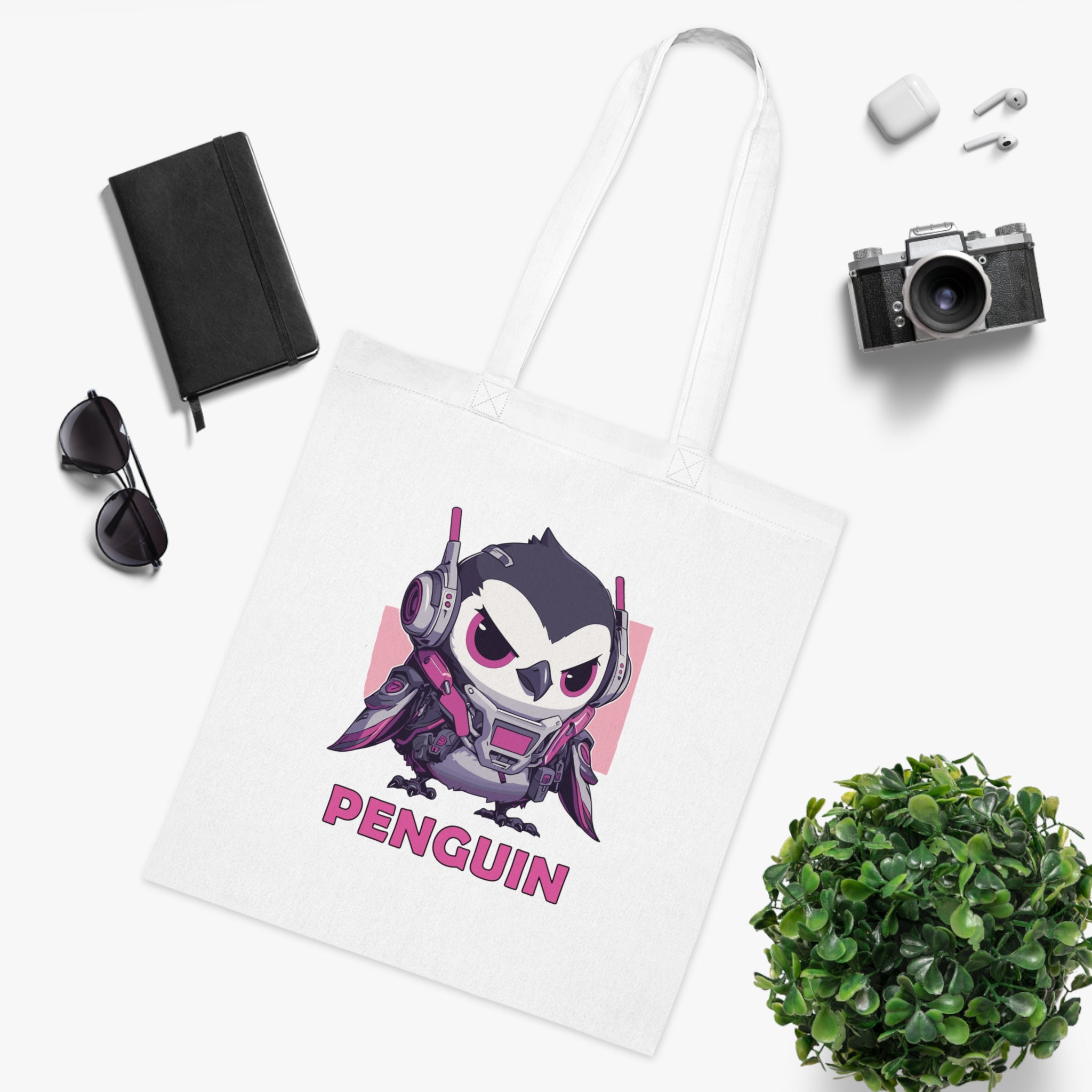 100%纯棉帆布手提袋 | Mascot-Penguin-002
