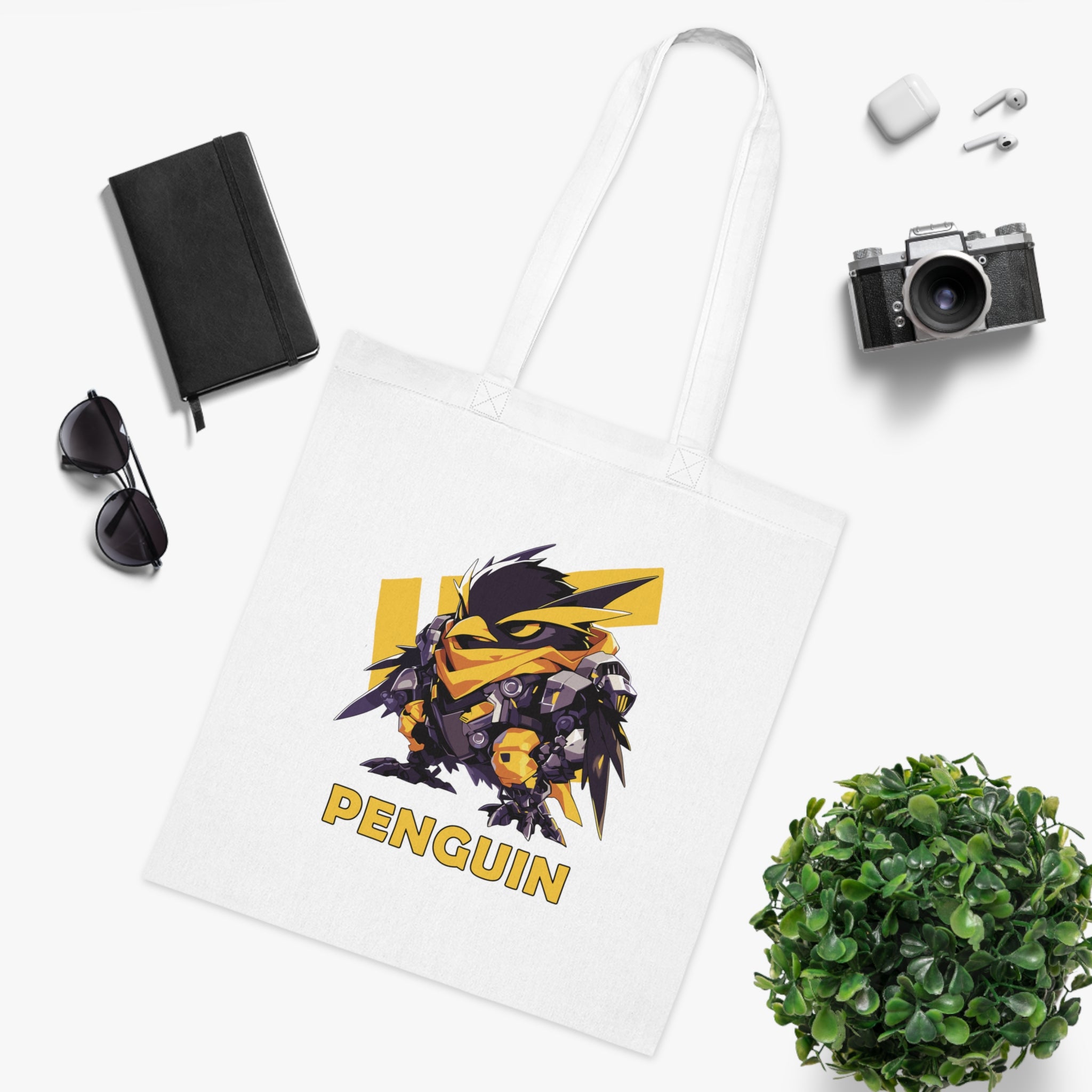 100%纯棉帆布手提袋 | Mascot-Penguin-003
