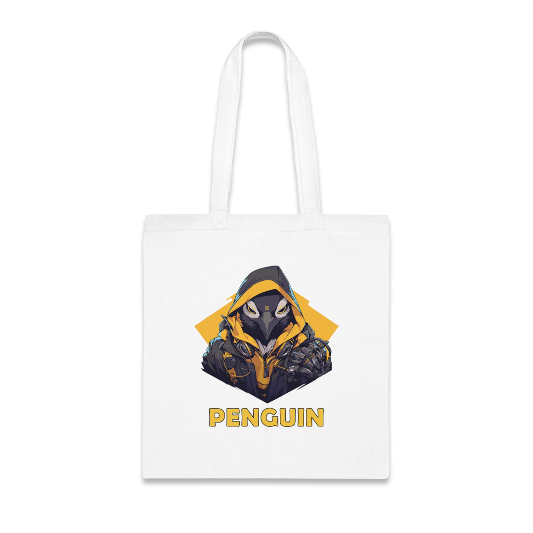 100% Cotton Canvas Tote Bag | Mascot-Penguin-004