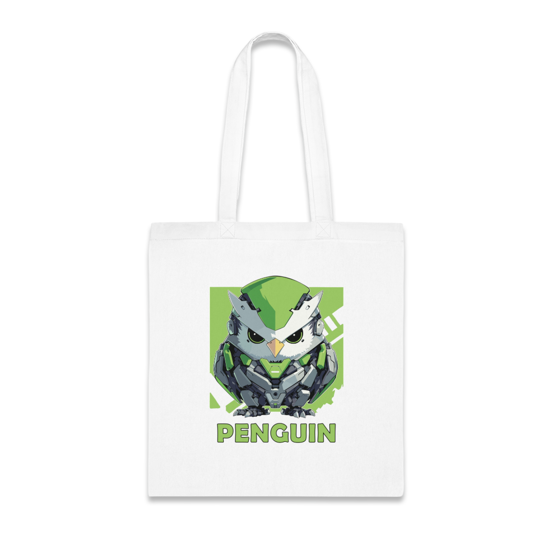 100% Cotton Canvas Tote Bag | Mascot-Penguin-005