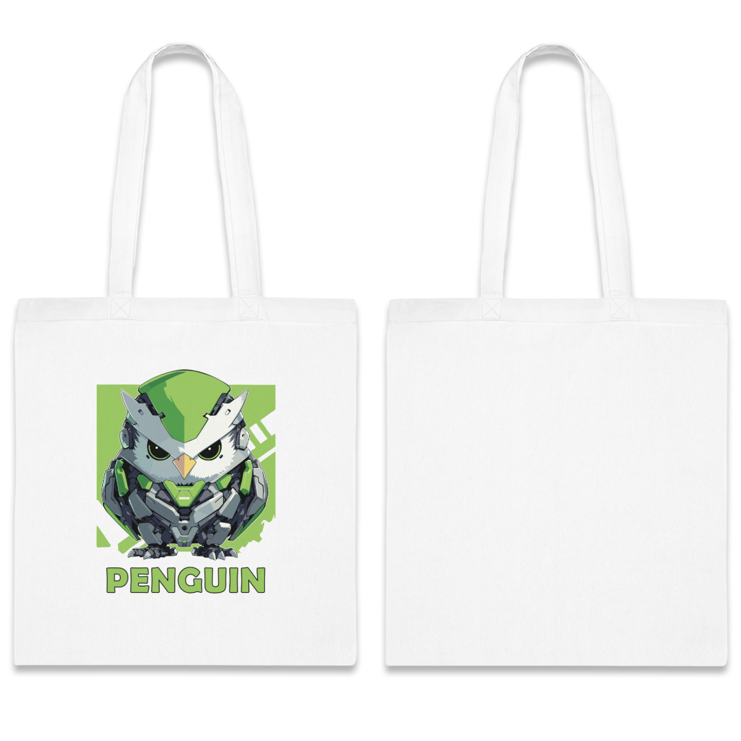 100% Cotton Canvas Tote Bag | Mascot-Penguin-005