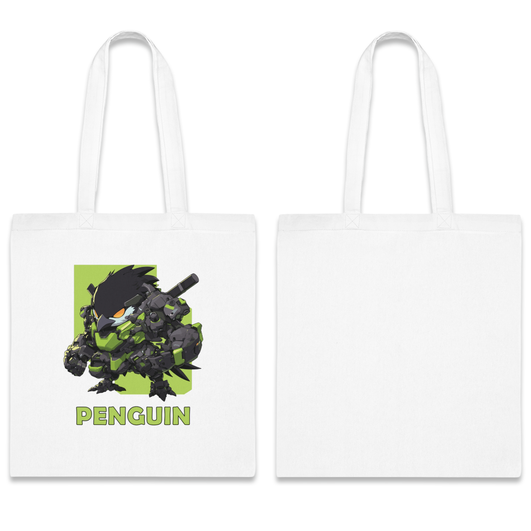 100% Cotton Canvas Tote Bag | Mascot-Penguin-006