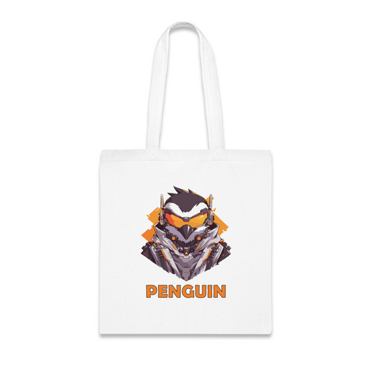 100% Cotton Canvas Tote Bag | Mascot-Penguin-007