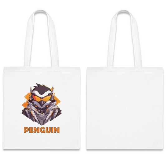 100% Cotton Canvas Tote Bag | Mascot-Penguin-007