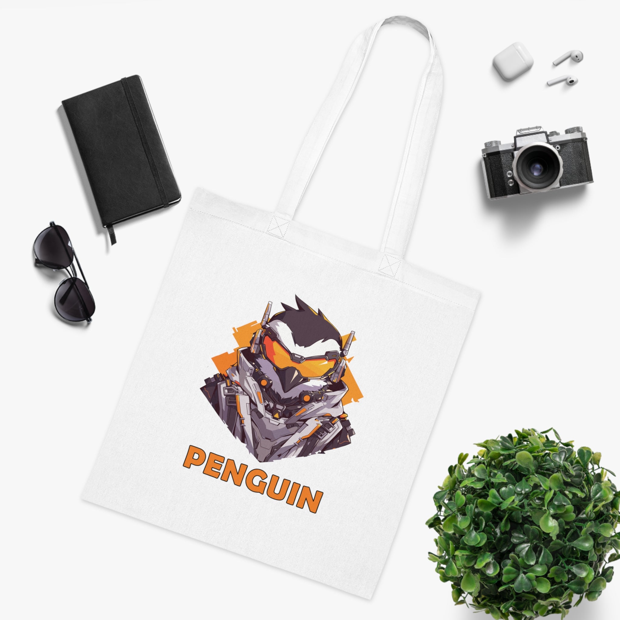 100%纯棉帆布手提袋 | Mascot-Penguin-007