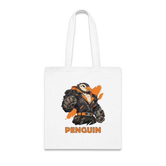 100% Cotton Canvas Tote Bag | Mascot-Penguin-008