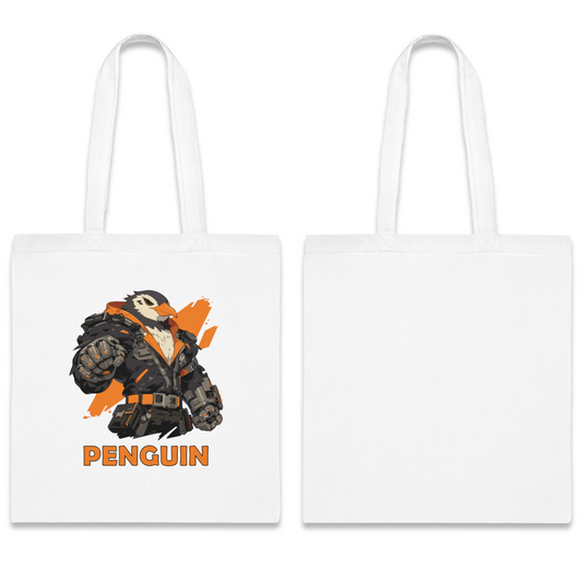 100% Cotton Canvas Tote Bag | Mascot-Penguin-008
