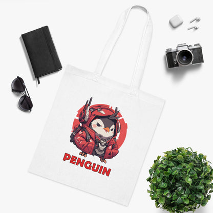 100% Cotton Canvas Tote Bag | Mascot-Penguin-009