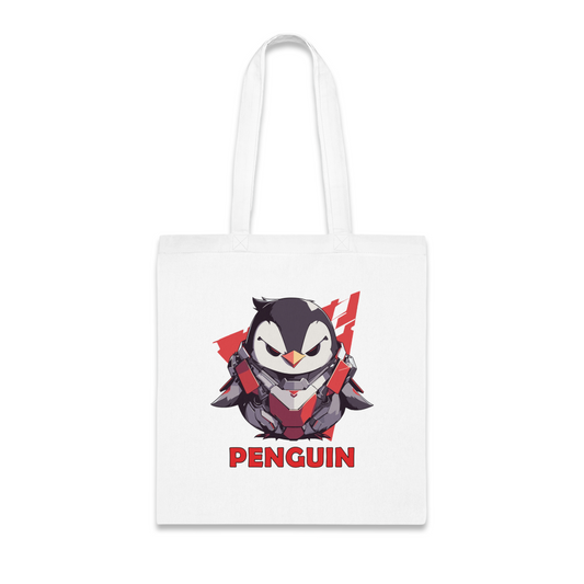 100% Cotton Canvas Tote Bag | Mascot-Penguin-010