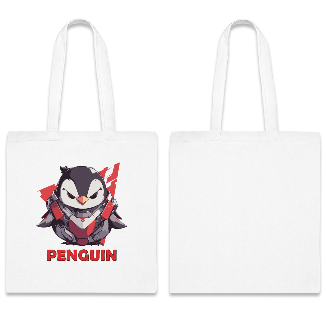 100% Cotton Canvas Tote Bag | Mascot-Penguin-010