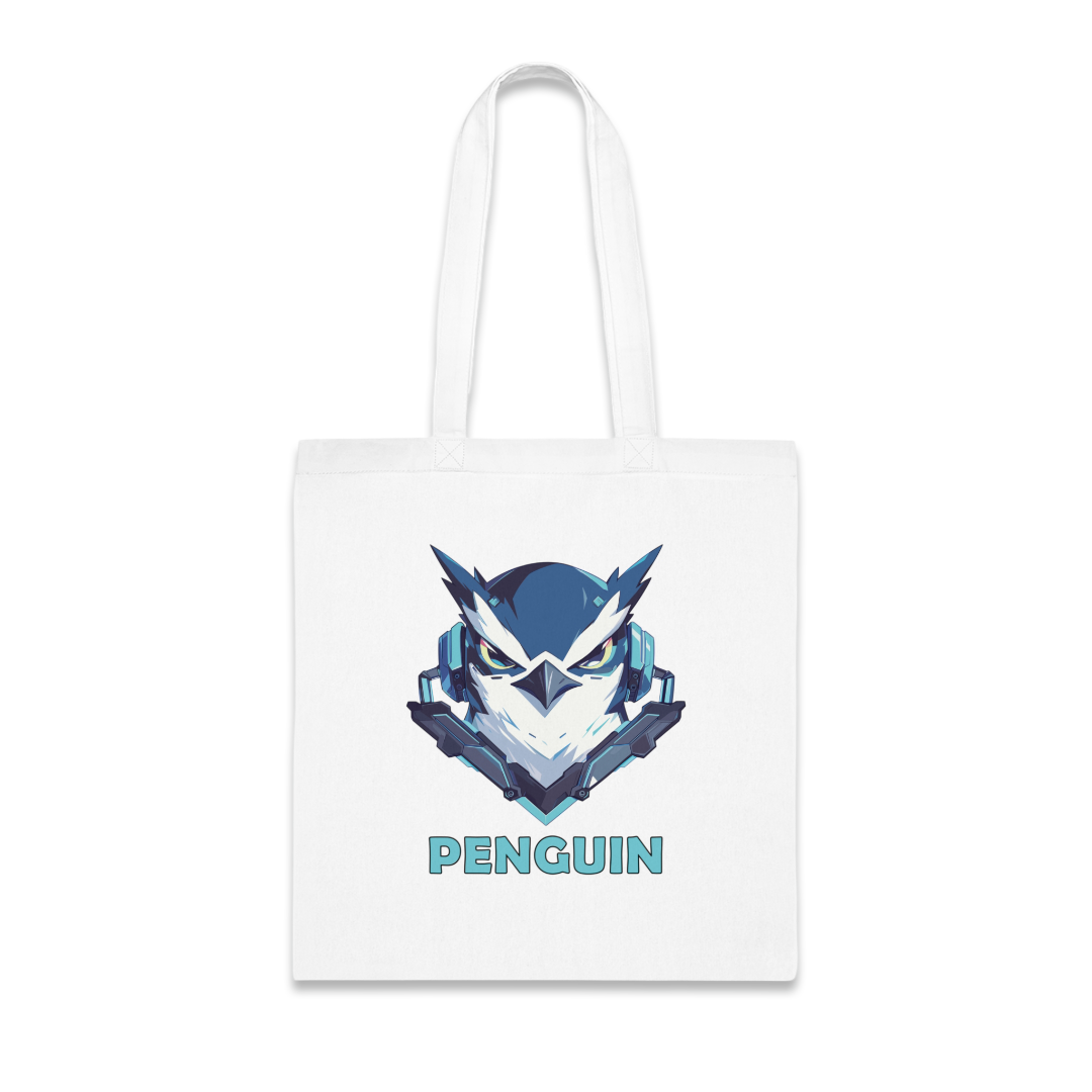 100% Cotton Canvas Tote Bag | Mascot-Penguin-011