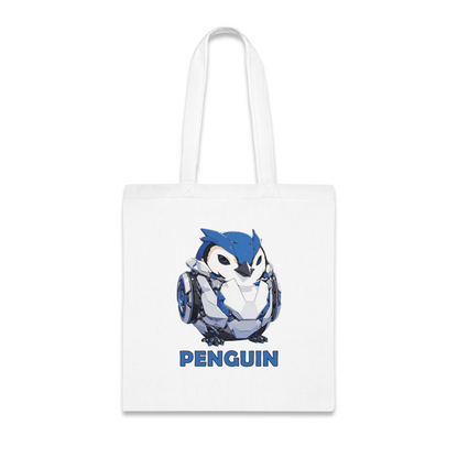 100% Cotton Canvas Tote Bag | Mascot-Penguin-012