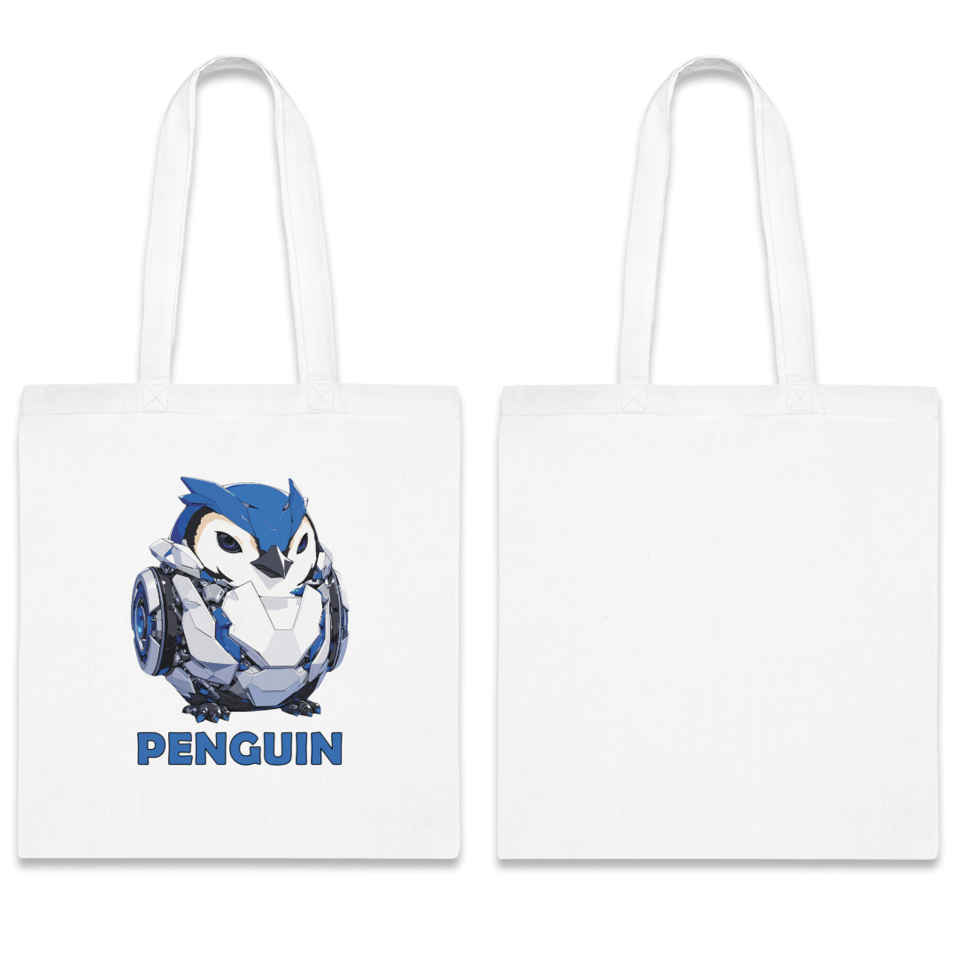 100% Cotton Canvas Tote Bag | Mascot-Penguin-012