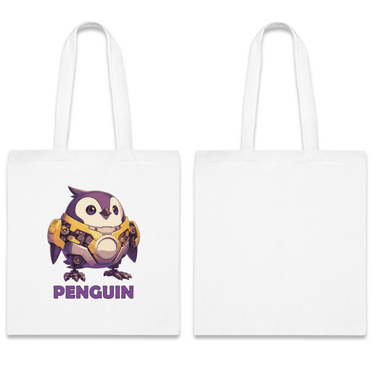 100% Cotton Canvas Tote Bag | Mascot-Penguin-013