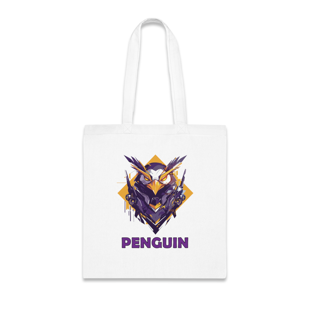 100% Cotton Canvas Tote Bag | Mascot-Penguin-014