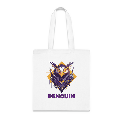 100% Cotton Canvas Tote Bag | Mascot-Penguin-014