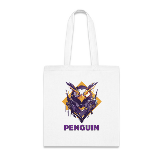 100% Cotton Canvas Tote Bag | Mascot-Penguin-014