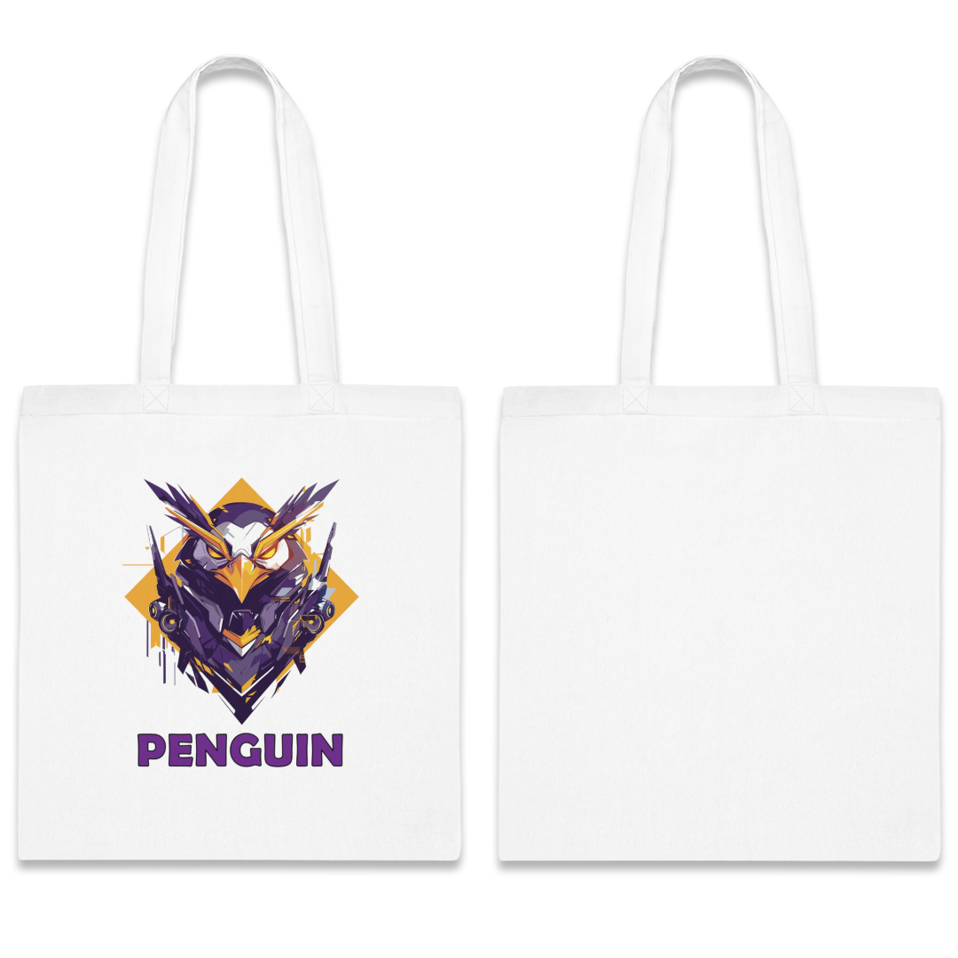 100% Cotton Canvas Tote Bag | Mascot-Penguin-014