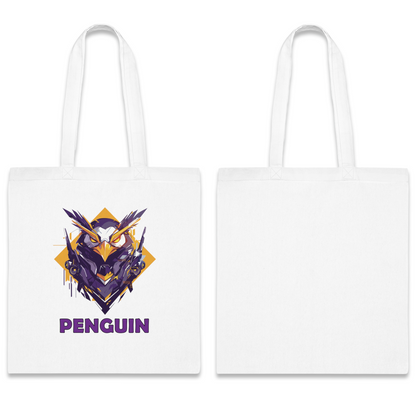 100% Cotton Canvas Tote Bag | Mascot-Penguin-014