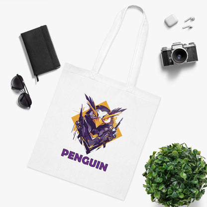 100% Cotton Canvas Tote Bag | Mascot-Penguin-014