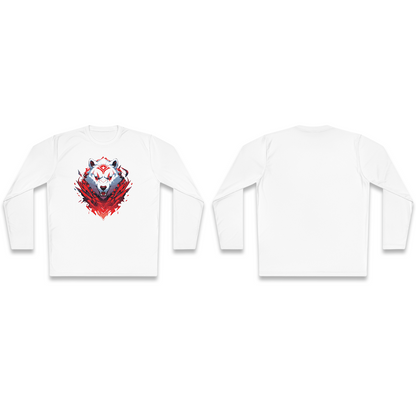 100% Cotton Long Sleeve Tee | Mascot-Bear-010