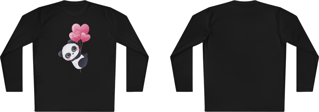 100% Cotton Long Sleeve Tee | Kawaii-Panda-004