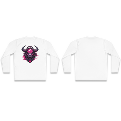 100% Cotton Long Sleeve Tee | Mascot-Bull-002