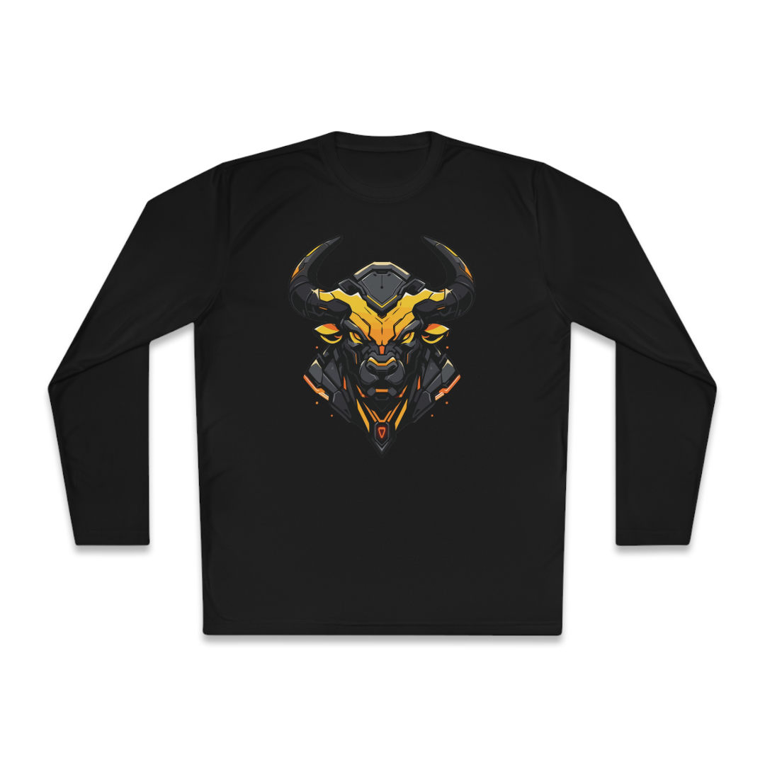 100% Cotton Long Sleeve Tee | Mascot-Bull-003