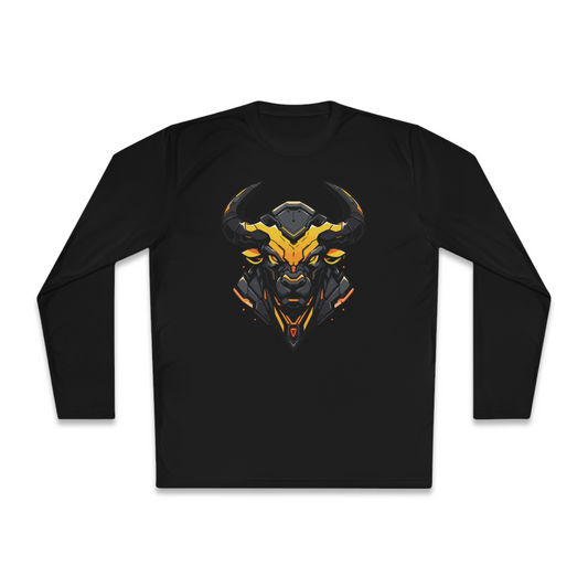 100% Cotton Long Sleeve Tee | Mascot-Bull-003