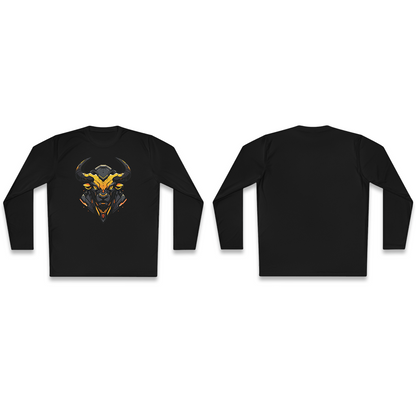 100% Cotton Long Sleeve Tee | Mascot-Bull-003