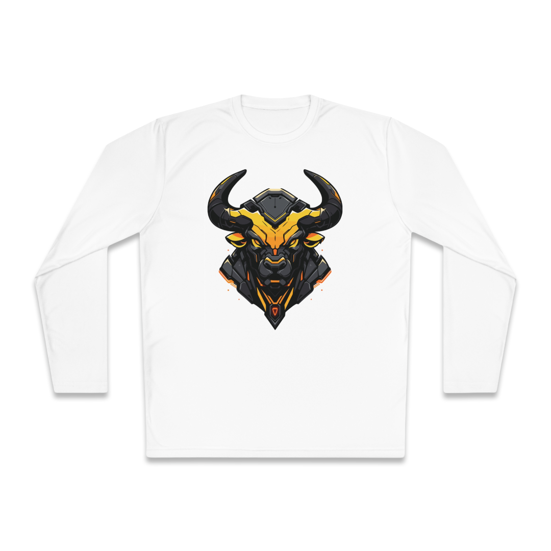 100% Cotton Long Sleeve Tee | Mascot-Bull-003