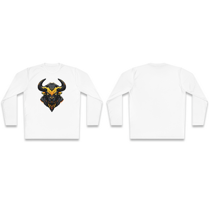 100% Cotton Long Sleeve Tee | Mascot-Bull-003