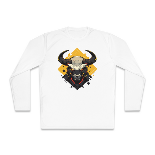 100% Cotton Long Sleeve Tee | Mascot-Bull-004