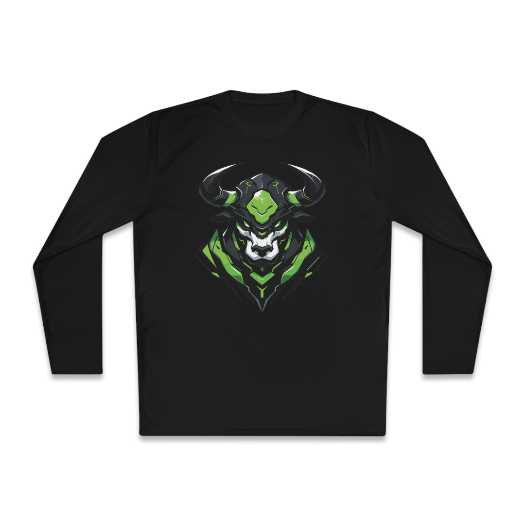 100% Cotton Long Sleeve Tee | Mascot-Bull-006