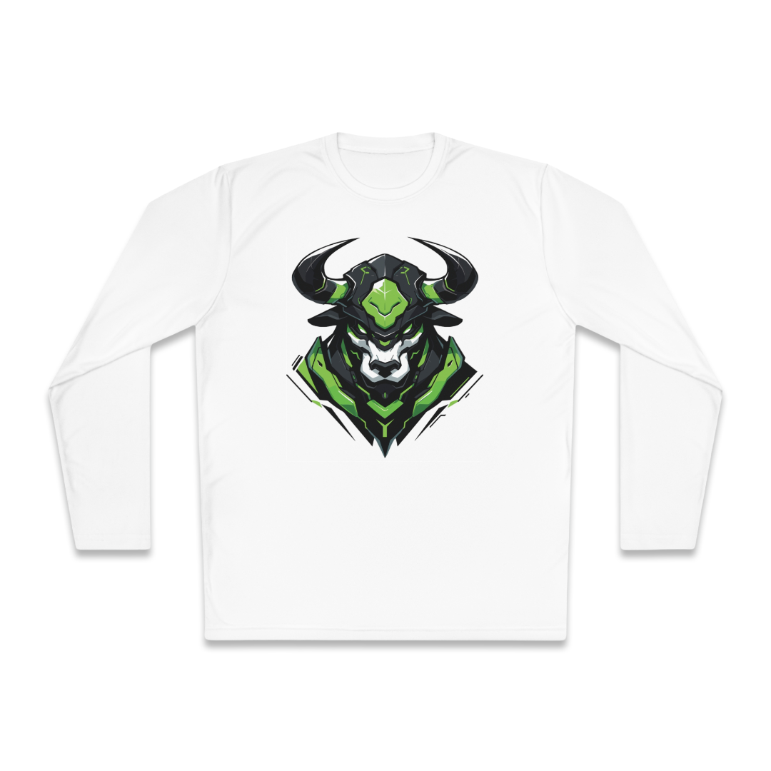 100% Cotton Long Sleeve Tee | Mascot-Bull-006