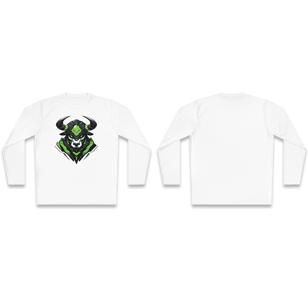 100% Cotton Long Sleeve Tee | Mascot-Bull-006