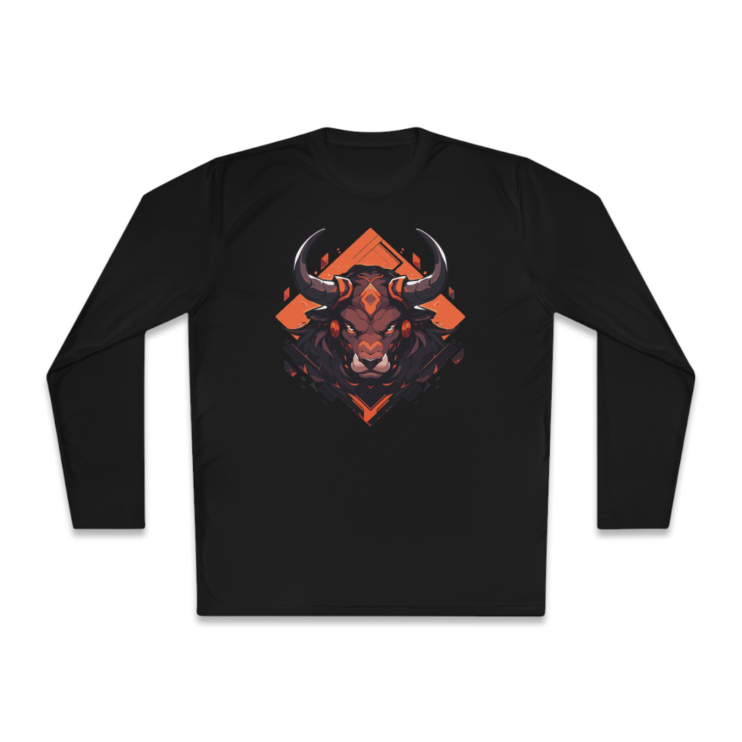 100% Cotton Long Sleeve Tee | Mascot-Bull-007