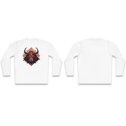 100% Cotton Long Sleeve Tee | Mascot-Bull-007