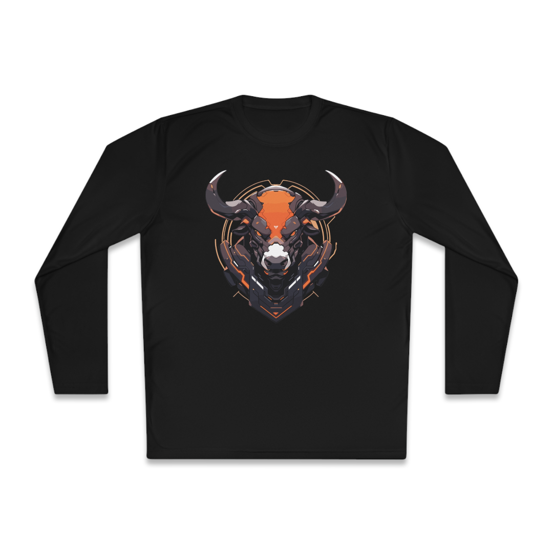 100% Cotton Long Sleeve Tee | Mascot-Bull-008